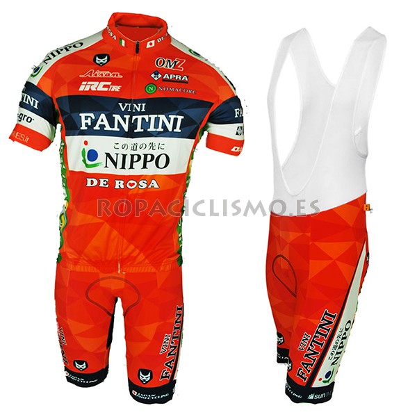 2017 Maillot Vini Fantini tirantes mangas cortas naranja